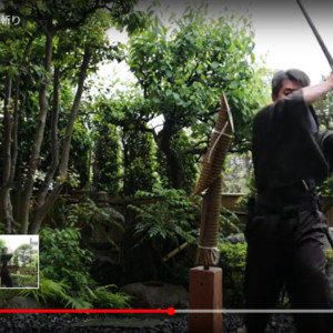 日本刀　抜刀切り